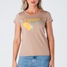T-Shirt Baby Look Estampa Limoncello Viscolycra Bege