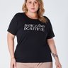 02 t shirt baby look plus size estampa basic and beautiful viscolycra preta