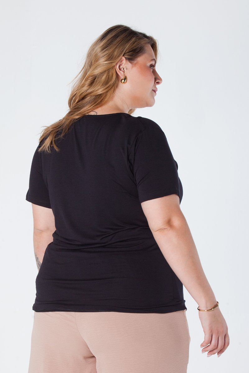 03 t shirt baby look plus size estampa basic and beautiful viscolycra preta