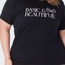 04 t shirt baby look plus size estampa basic and beautiful viscolycra preta