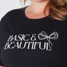 05 t shirt baby look plus size estampa basic and beautiful viscolycra preta