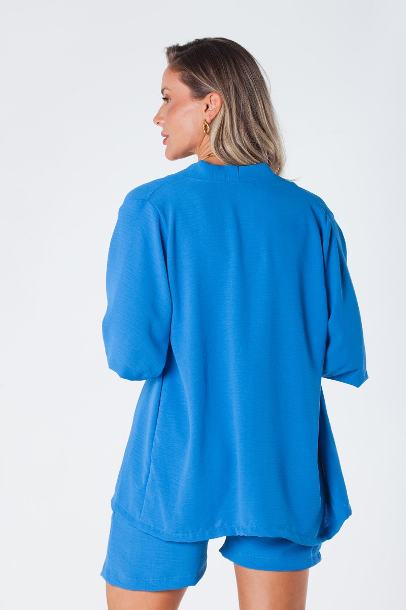 04 kimono com barra reta manga 3 4 crepe azul virna