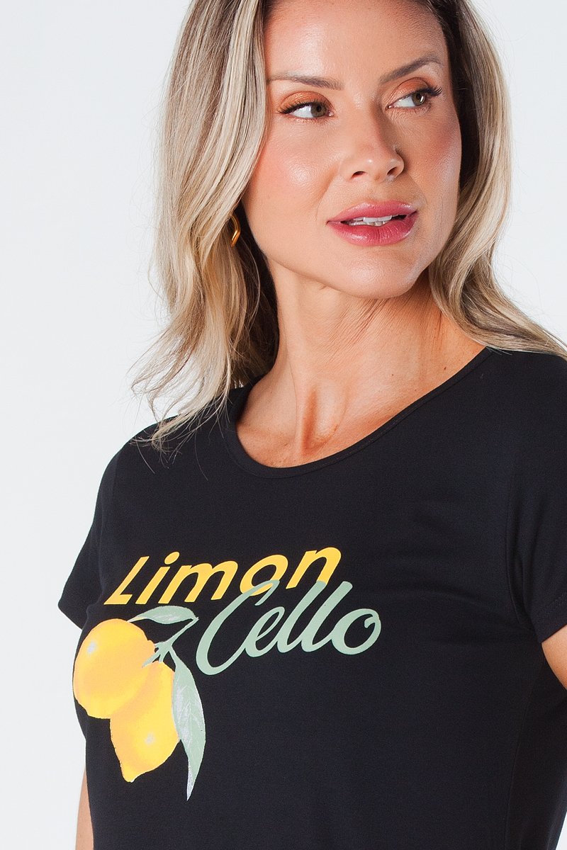 16 t shirt baby look estampa limoncello viscolycra bege