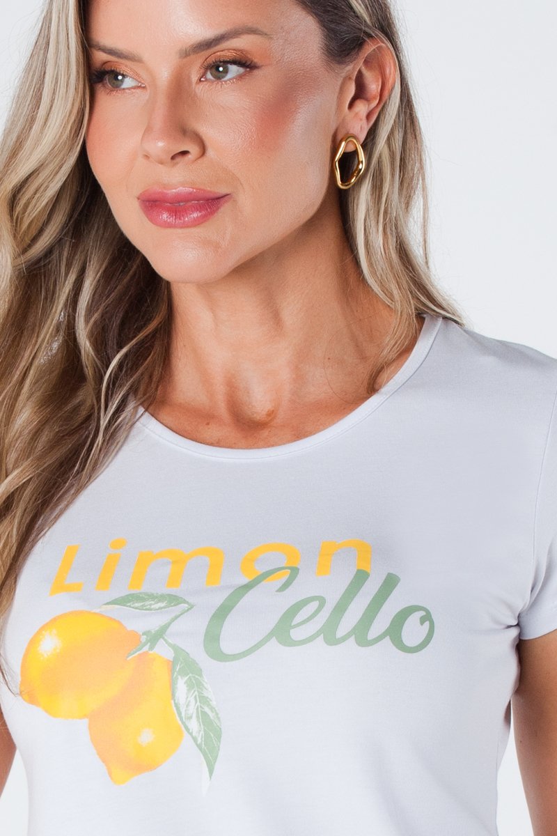 21 t shirt baby look estampa limoncello viscolycra bege