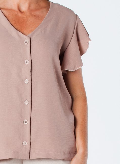 06 blusa com botoes funcionais e manga de babado crepe bege