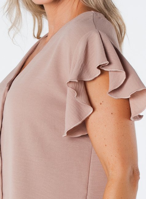 11 blusa com botoes funcionais e manga de babado crepe bege