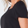 03 blusa decote quadrado e manga franzida crepe cloe preta