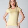 T-Shirt Baby Look Básica Amarelo Manteiga Elen