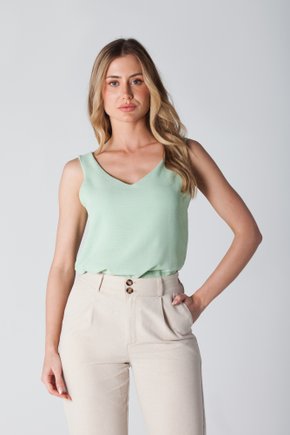 01 regata em crepe decote v verde claro liz