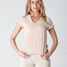Blusa em Crepe Decote V Aveia Nina