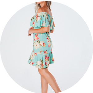 04 vestido curto ciganinha com babado estampa floral michele