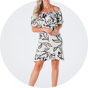 07 vestido curto ciganinha com babado estampa floral michele