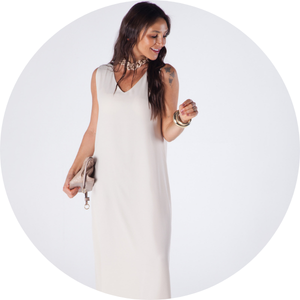 01 vestido longo sem mangas decote v forrado off white stella