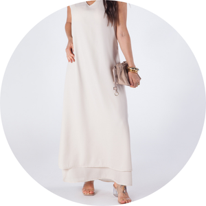 02 vestido longo sem mangas decote v forrado off white stella