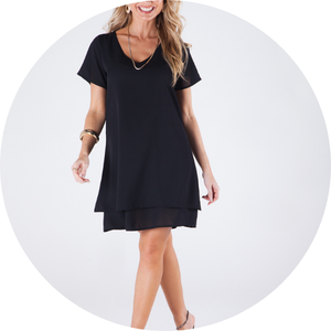 34 vestido curto com manga forrado preto vitta
